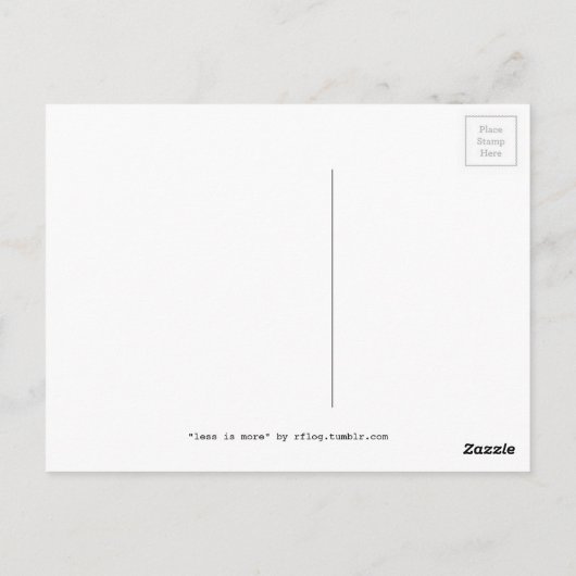 minder ? briefkaart (Achterkant)