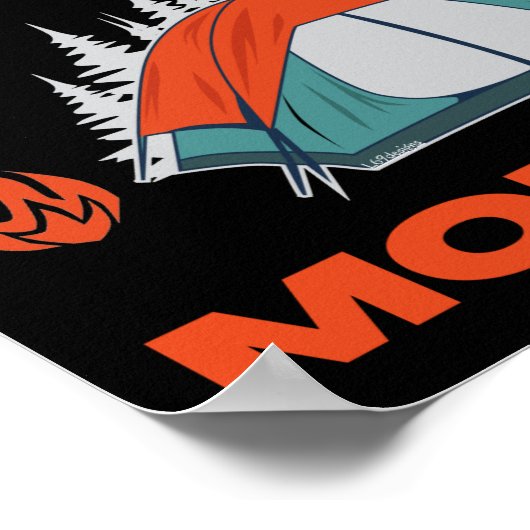 MINDER COMFORM MEER LEVENSMATIGE kampeerreis Poster (Hoek)