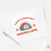 MINDER COMFORM MEER LEVENSMATIGE kampeerreis Vierkante Sticker (Envelop)