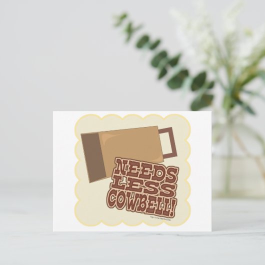 Minder Cowbell nodig! Briefkaart (Staand voorkant)
