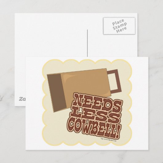 Minder Cowbell nodig! Briefkaart (Voorkant / Achterkant)