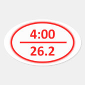 Minder dan 4 uur Marathon Sticker (Voorkant)