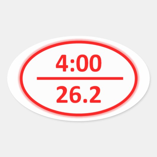 Minder dan 4 uur Marathon Sticker (Voorkant)