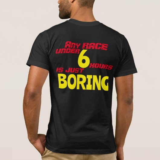 Minder dan 6 uur is het saaie T-Shirt (Achterkant)