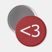 Minder dan drie hart magneet (Voorkant / Achterkant)