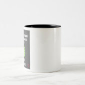 Minder dan mijn inkomensstromen 3 tweekleurige koffiemok (Center)