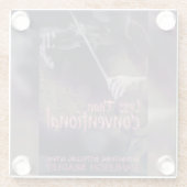 Minder dan normaal glazen onderzetter (Achterkant)