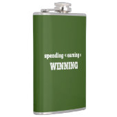 Minder dan verdienen wordt gewonnen heupfles (Rechts)