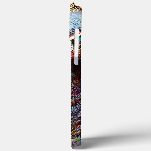 Minder digitale krassen met glanzende & donkere aa Case-Mate iPhone case (Achterkant / Links)