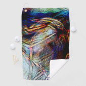 Minder digitale krassen met glanzende & donkere aa golfhanddoek (Insitu)