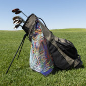 Minder digitale krassen met glanzende & donkere aa golfhanddoek (Groen)