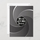 Minder doen met meer focus feestdagenkaart (Voorkant / Achterkant)