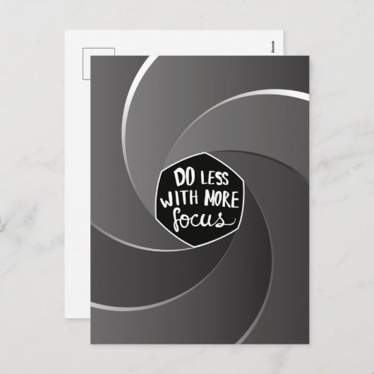 Minder doen met meer focus feestdagenkaart (Voorkant / Achterkant)