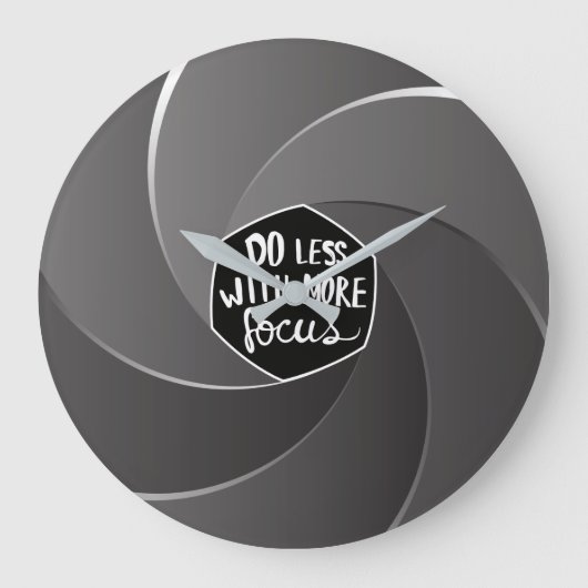Minder doen met meer focus grote klok (Voorkant)