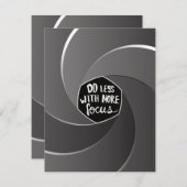 Minder doen met meer focus notitiekaartje (Voorkant / Achterkant)