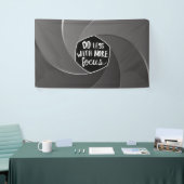 Minder doen met meer focus spandoek (Beurs)