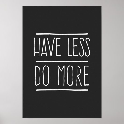 Minder doen poster (Voorkant)