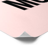 Minder doen - Roze Inspirerend Poster-lukraak Poster (Hoek)