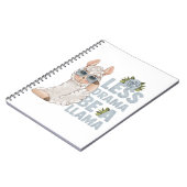 MINDER DRAMA, EEN LLAMA. NOTITIEBOEK (Linkerzijde)