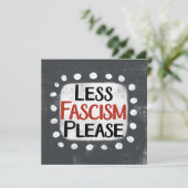 Minder fascisme, alstublieft, Wenskaart Kaart (Staand voorkant)