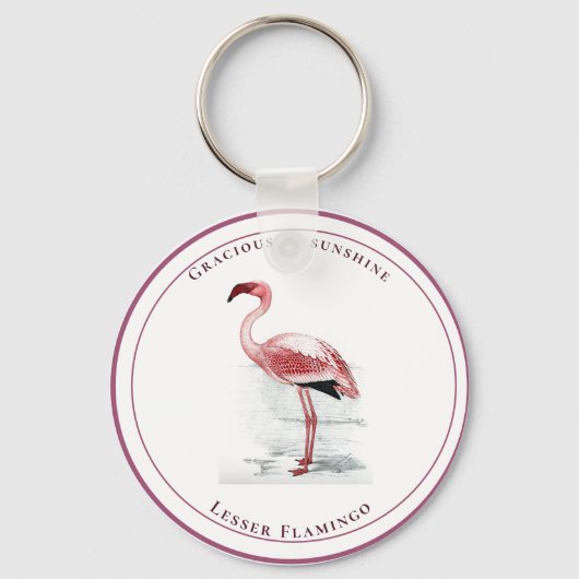 Minder Flamingo Gracieus als Sunshine Sleutelhanger (Voorkant)