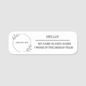 Minder formele klassieke naamtag naamplaatje (Voorkant)