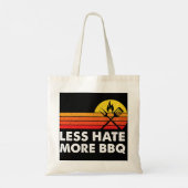 Minder gehaat meer BBQ roken Vlamt Stadt Stadsvlee Tote Bag (Achterkant)
