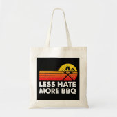 Minder gehaat meer BBQ roken Vlamt Stadt Stadsvlee Tote Bag (Voorkant)