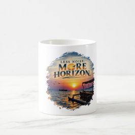 Minder Geluid Meer Horizon Minimale Oceaan Zonsond Koffiemok