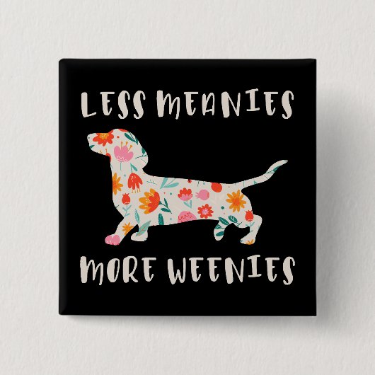 Minder gemene mensen, meer weien vierkante button 5,1 cm (Voorkant)