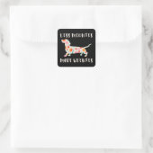Minder gemene mensen, meer weien vierkante sticker (Tas)