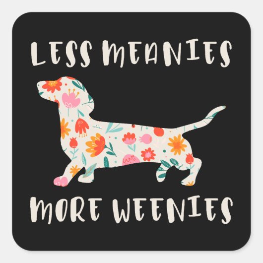 Minder gemene mensen, meer weien vierkante sticker (Voorkant)
