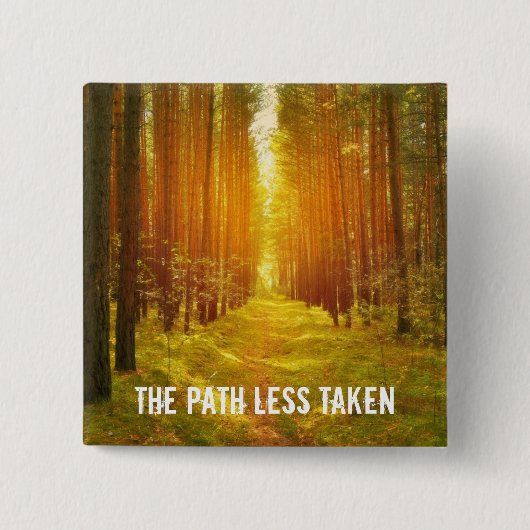 Minder genomen pad vierkante button 5,1 cm (Voorkant)