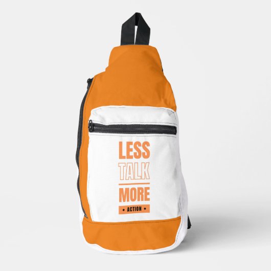 Minder gepraat, meer actie sling bag (Voorkant)