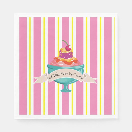 Minder gepraat, meer ijspapier servet (Voorkant)