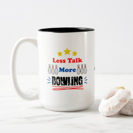 Minder Gesprek Meer Bowling Grappig Trendy Tweekleurige Koffiemok