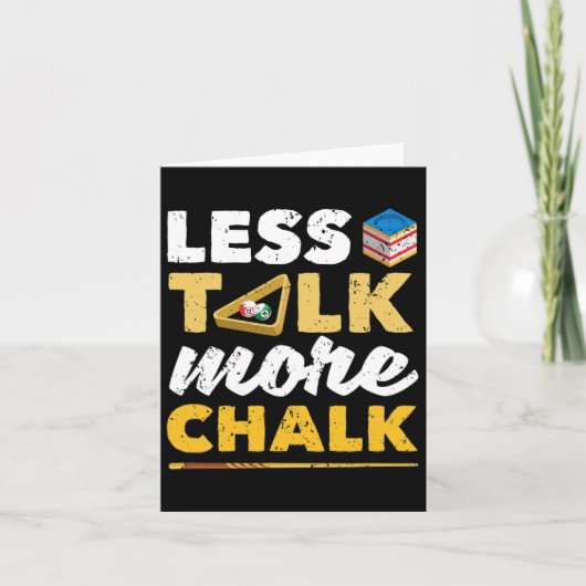 Minder Gesprek Meer Krijt Pool Speler Billard 8-ll Kaart (Voorkant)