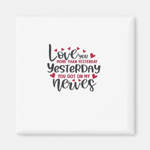 Minder gisteren liefhebben Romantische quote Magneet