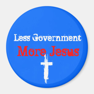 Minder gov't_Meer Jesus_Car Magnet