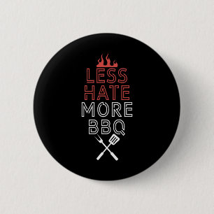 Minder Haat Meer BBQ Hoofd Chef Koken Culinaire Ku Ronde Button 5,7 Cm