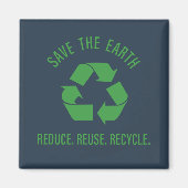 minder hergebruik recyclen magneet (Voorkant)