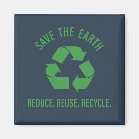 minder hergebruik recyclen magneet (Voorkant)