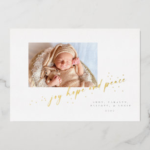 Minder hoopvolle Folie-vakantiekaart Folie Feestdagenkaart