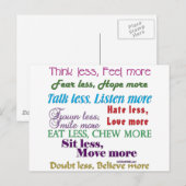 Minder is meer briefkaart (Voorkant / Achterkant)