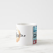 Minder is Meer & Maar Eerst Koffie Espresso Kop (Voorkant)