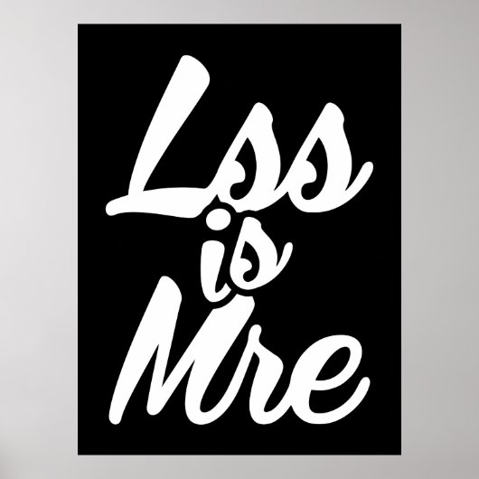 Minder is meer, minder is meer poster (Voorkant)