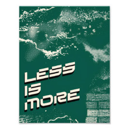 Minder Is Meer – Minimalistische Groen & Witte Pos Foto Afdruk