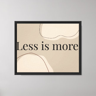Minder Is Meer Minimalistische Kunst Citaten Canvas Afdruk
