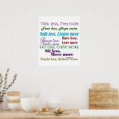 Minder is meer poster (Keuken)