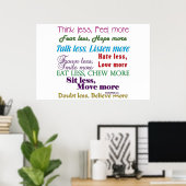 Minder is meer poster (Thuiskantoor)